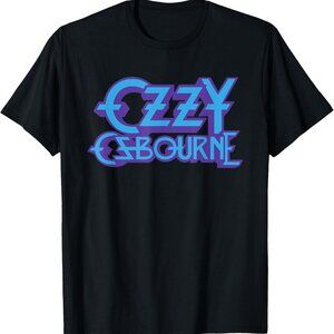 Ozzy Osbourne Purple and Blue Logo Shirt Classic Rock Graphic Tee Goth Metal 17